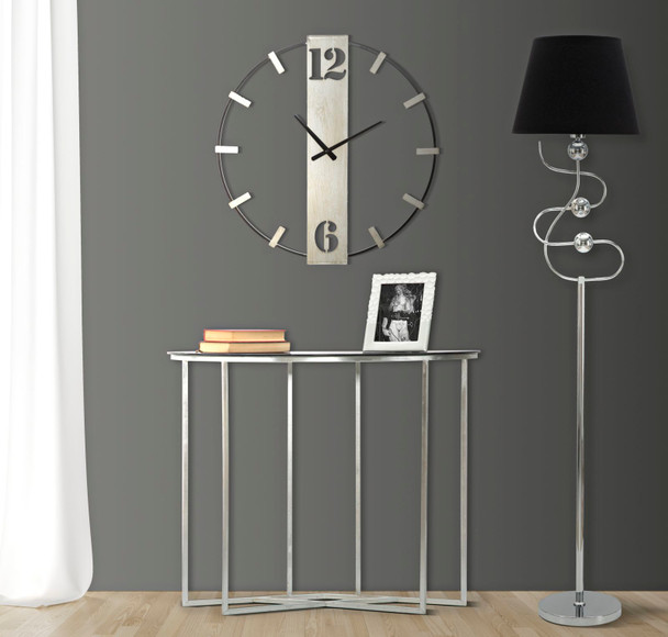 Zidni Sat Srebrni Cm 61x4,5x63