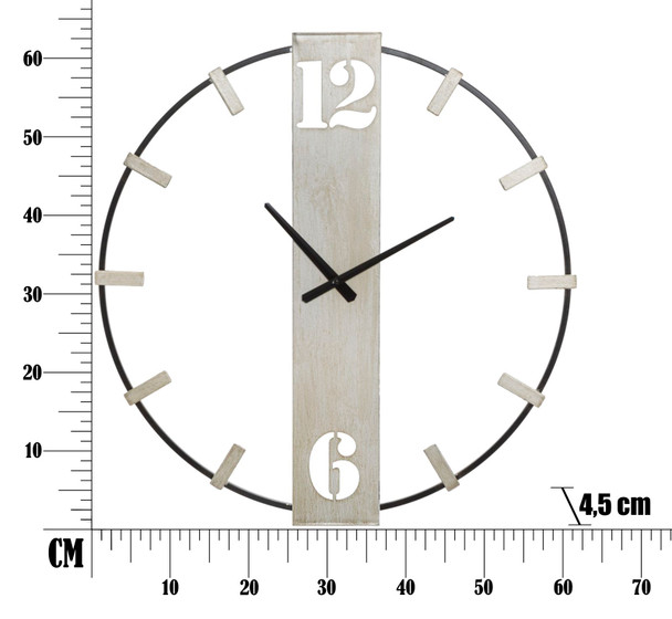 Zidni Sat Srebrni Cm 61x4,5x63