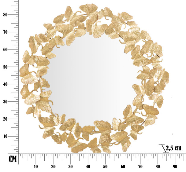Ogledalo List Okruglo Cm Ø 87x2,5
