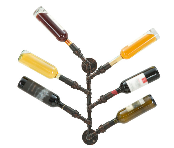 Wall Bottle Holder Manhattan 6 Places Cm 27x15x55