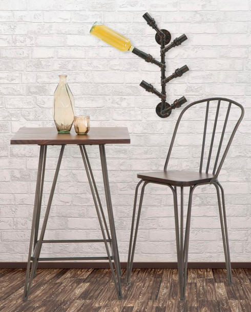 Wall Bottle Holder Manhattan 6 Places Cm 27x15x55