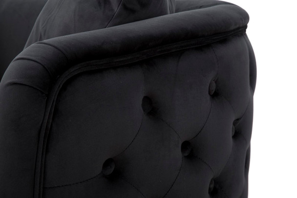 Sofa Bucarest Crni Cm 127x74x71