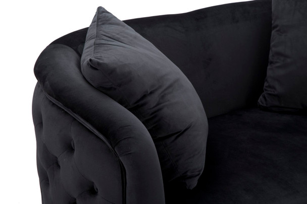 Sofa Bucarest Crni Cm 127x74x71