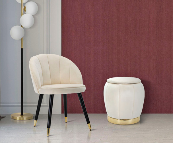 Taburet/Sprema Paris Crema/Zlato Cm Ø 43x43