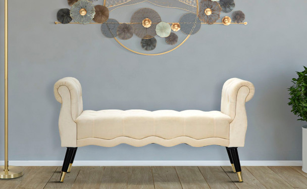Klupica Paris Crema/Gold Cm 120x40x60