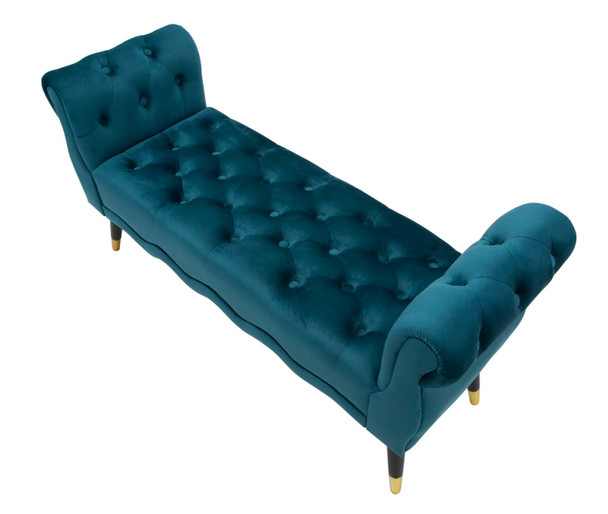 Klupica Paris Teal/Zlato Cm 120x40x60