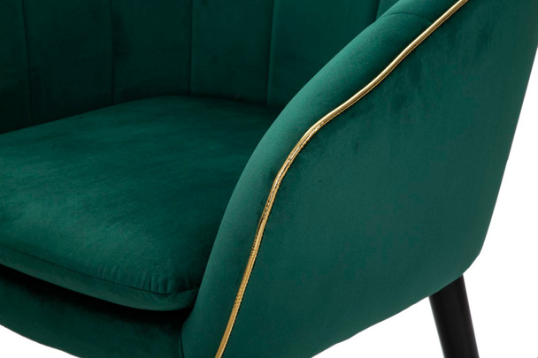 Fotelja Paris Verde/Gold Cm 62x58x78