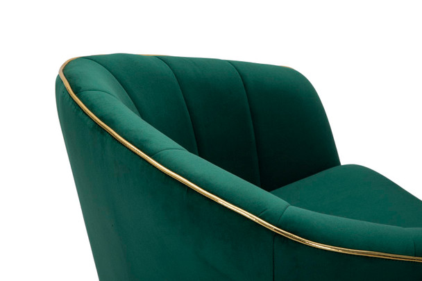 Fotelja Paris Verde/Gold Cm 62x58x78