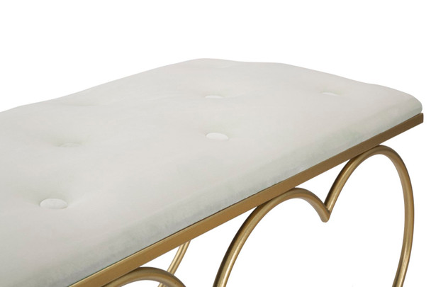 Klupica Srce Crema Cm 105x37,5x51,5