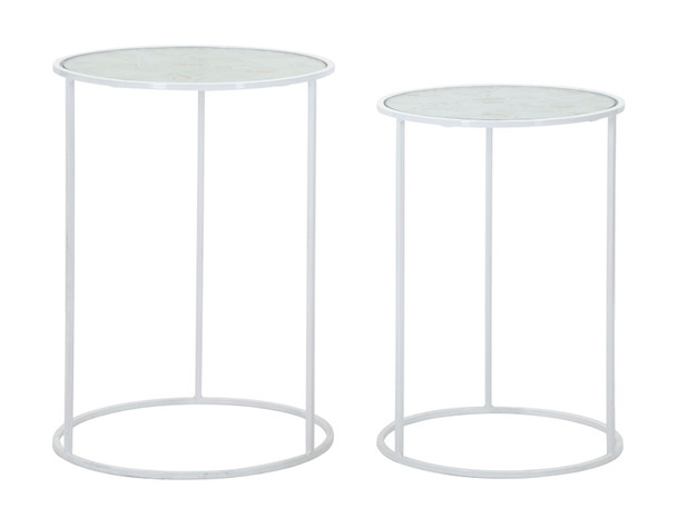 Stol White Harts Coppia Cm Ø 43x60-38x55