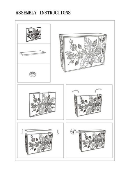 Konzola Glam Dark Cm 111,8x41,9x80