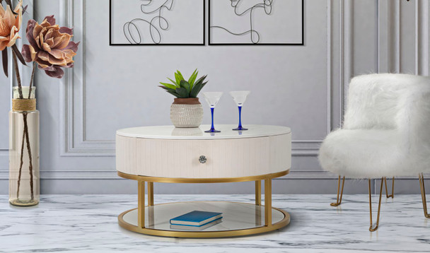 Stolić za kavu Montpellier Krem Cm Ø 75x36
