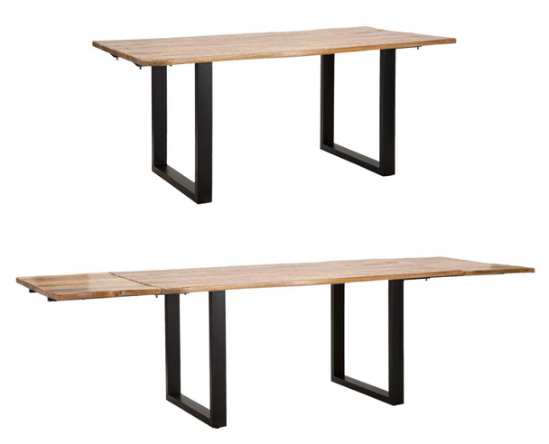 Rub Za Blagovaonski Stol -Razugljiv- Cm 180x90x77-Ukupna Duljina 280 (Mango Drvo)