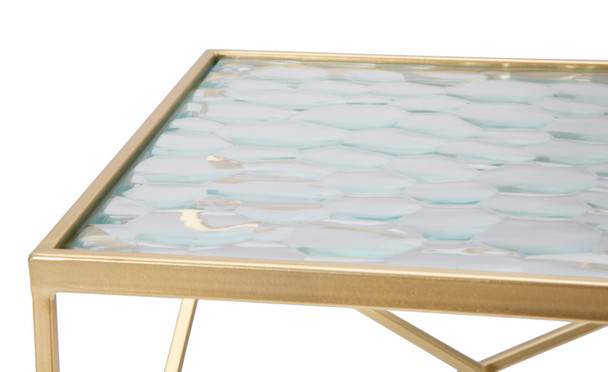 Stol Glassy Set 2kom Cm 31,5x31,5x68-28x28x64
