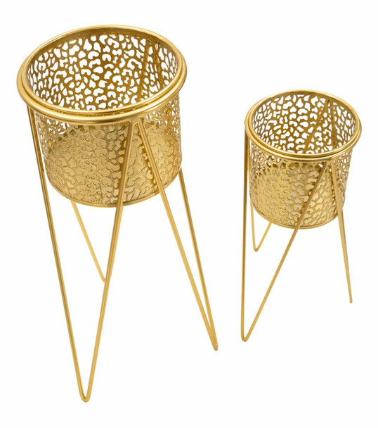 Držač Za Vazu Glod Set 2 Kom Cm 21x20x46-18x18x32