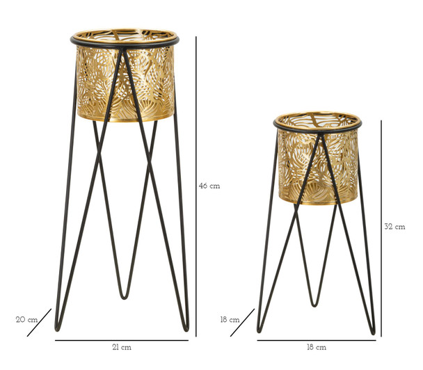 Držač Za Vazu Drak Set 2 Kom Cm 21x20x46-18x18x32