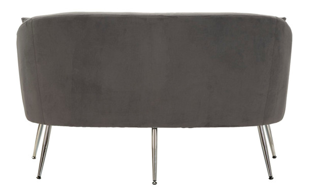 Sofa Srebrna Sa Jastukima Cm 137x69x79