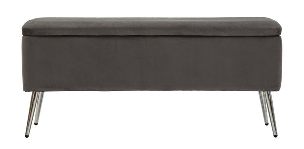 Klupica Sa Ostavom Srebrna Cm 112x42x50