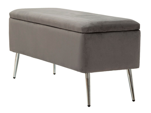 Klupica Sa Ostavom Srebrna Cm 112x42x50