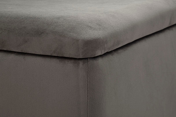 Klupica Sa Ostavom Srebrna Cm 112x42x50