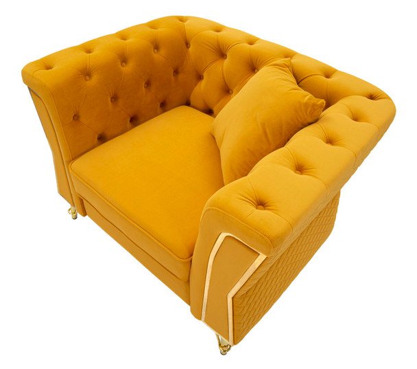 Fotelja Emy Mustard S Jastukom Cm 104x83x76