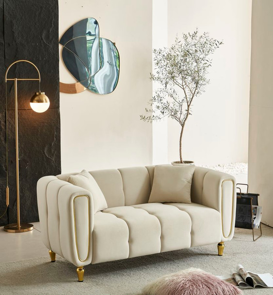 Sofa Alma Krem Sa Jastukima Cm 155x81x71