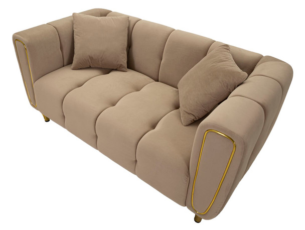 Sofa Alma Siva Sa Jastukima Cm 155x81x71