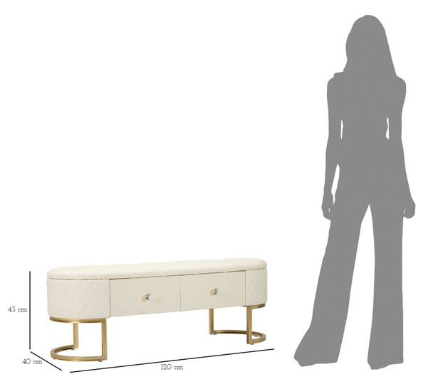 Klupica Sa Ladicama Sharon Cm 120x40x43