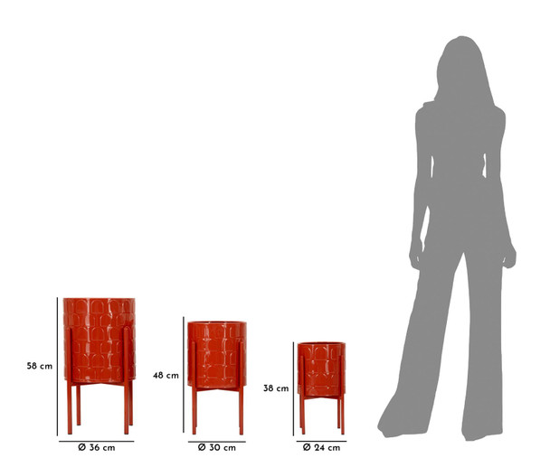 Držač Za Vaze Lučni Set 3 Kom Cm Ø 36x56,5-30x48,5-24x37,5