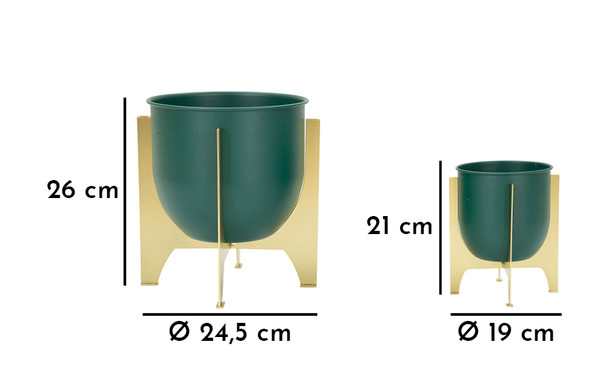 Držač Za Vaze Grent Set Shet 2 Kom Cm Ø 24,5x26-19x21