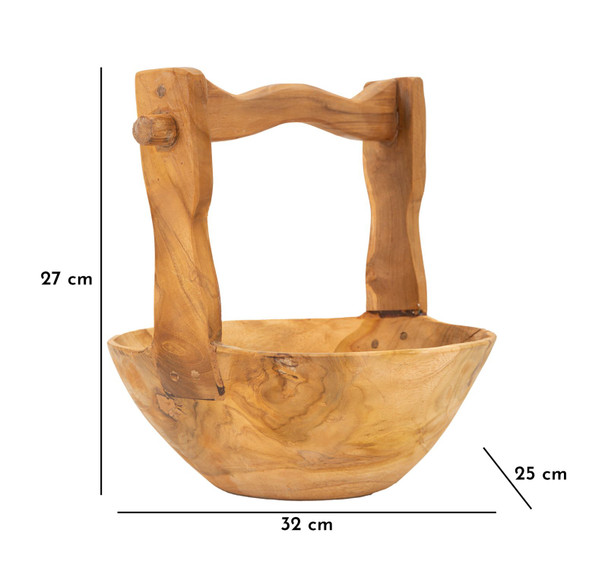 Pladnjak Timbo Teak Cm 32x25x27