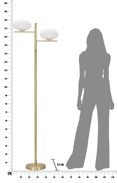 Podna Lampa Oval Glamy Cm 51x24x180