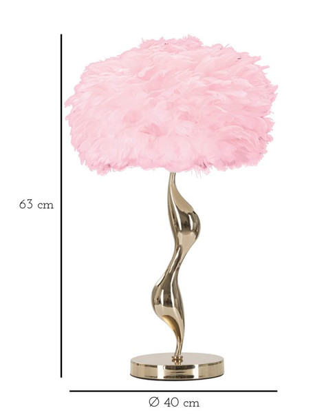 Stolna Lampa Slim Pink Cm Ø 40x63