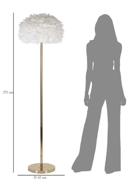 Podna Lampa Perje Slim Bijela Cm Ø 43x170