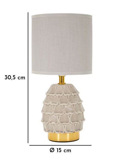 Bočna Svjetilka Pigny Siva Cm Ø 15x30,5