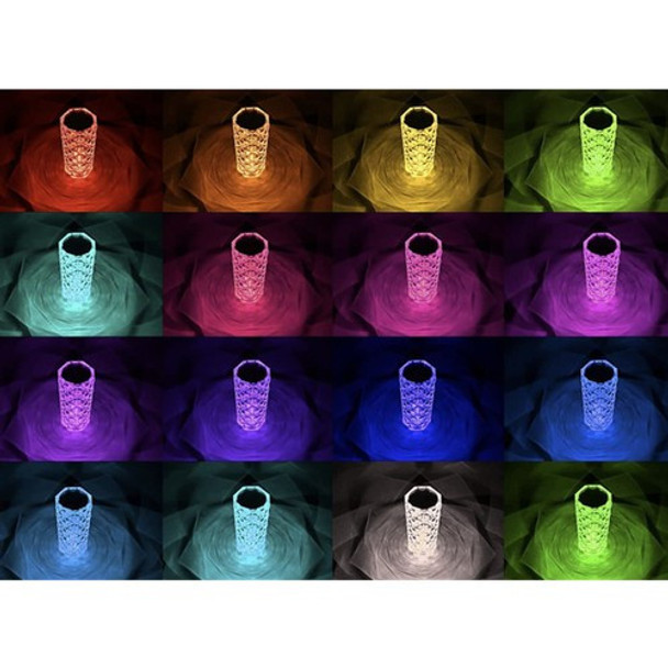 Crystal LED lampa – projektor ruže