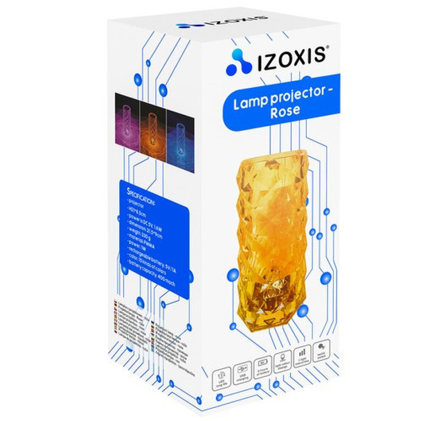Crystal LED lampa – projektor ruže