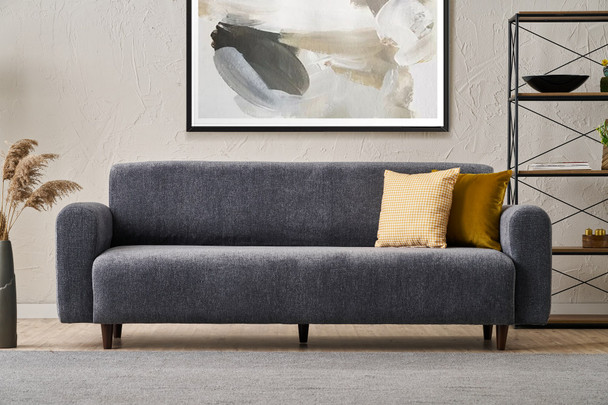 Sofa s 3 sjedala Noya Chenille - Siva