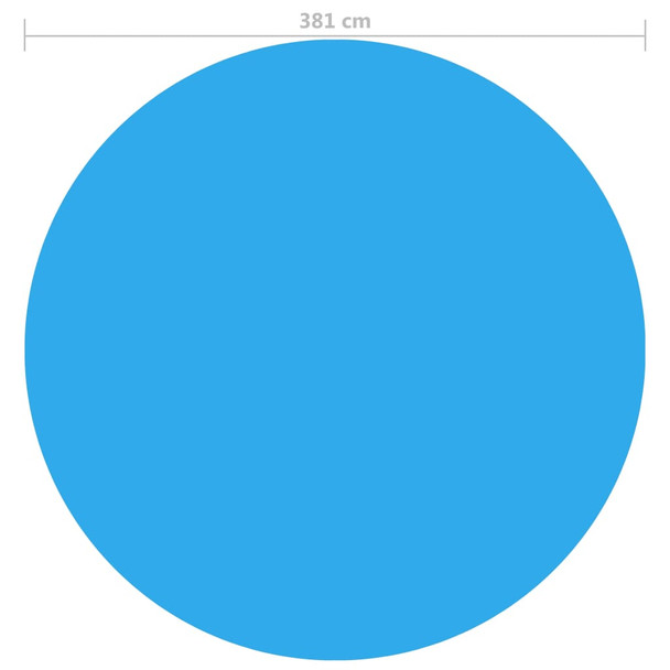 Okrugli PE solarni plavi pokrivač za bazen 381 cm za bazene 4,57 m