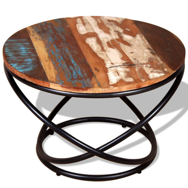Stolić za kavu od masivnog obnovljenog drva 60 x 60 x 40 cm