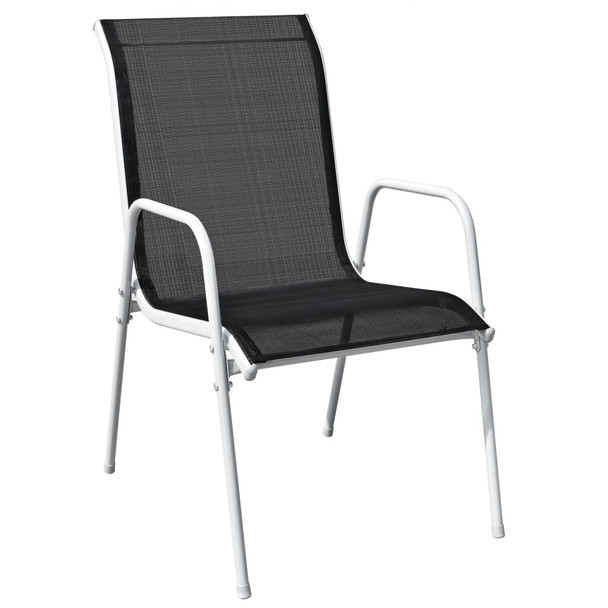 Bistro Set od Čelika i Tekstilena 50x71 cm Crni