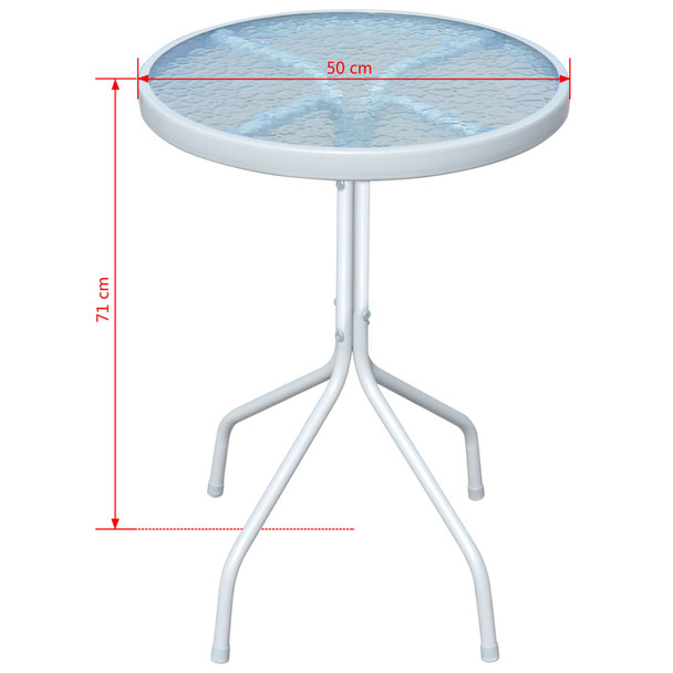 Bistro Set od Čelika i Tekstilena 50x71 cm Crni