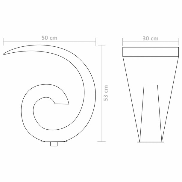 Fontana za bazen od nehrđajućeg čelika 50 x 30 x 53 cm srebrna