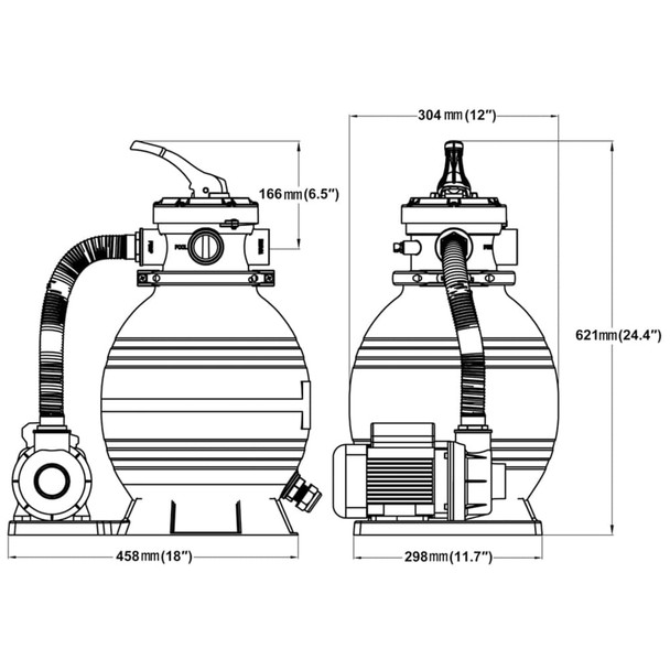 Pumpa s Pješčanim Filterom 400 W 11000 L/h