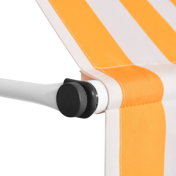 Tenda na ručno uvlačenje 250 cm narančasto-bijela prugasta