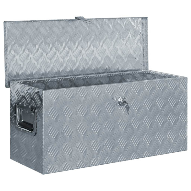 Aluminijska kutija 80 x 30 x 35 cm srebrna