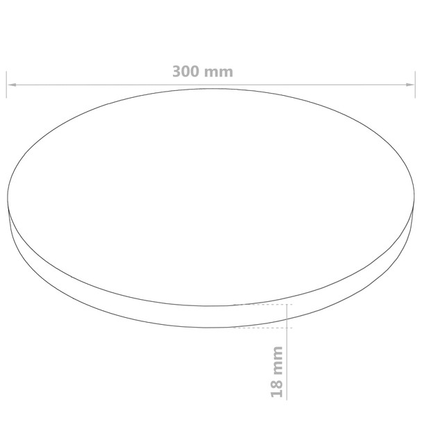 Ploča za stol od MDF-a okrugla 300 x 18 mm