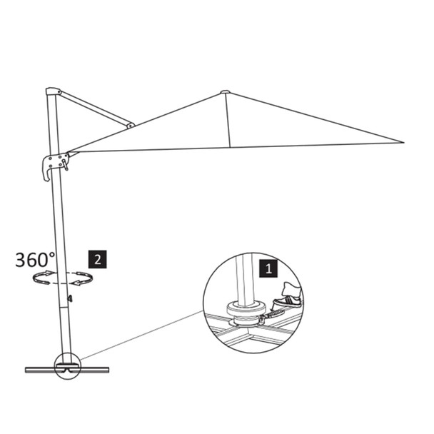 Konzolni suncobran s aluminijskom šipkom 400 x 300 cm zeleni