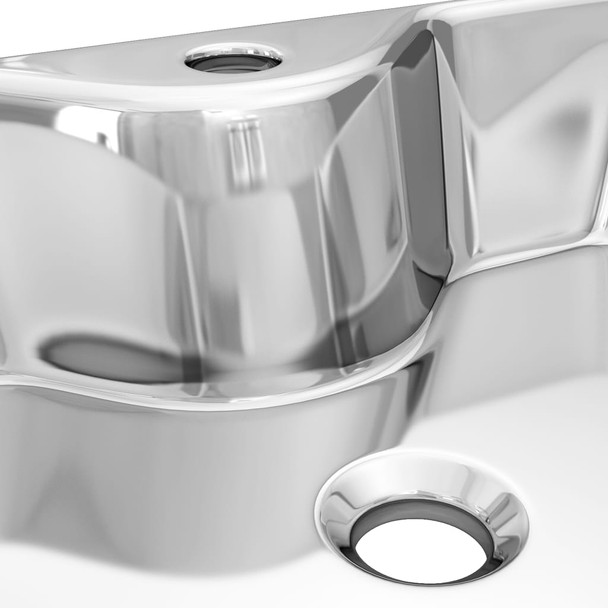 Umivaonik s otvorom za slavinu 48x37x13,5 cm keramički srebrni