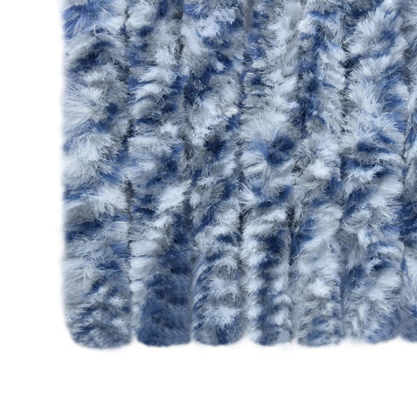 Zastor protiv insekata plavo-bijelo-srebrni 100 x 220 cm šenil